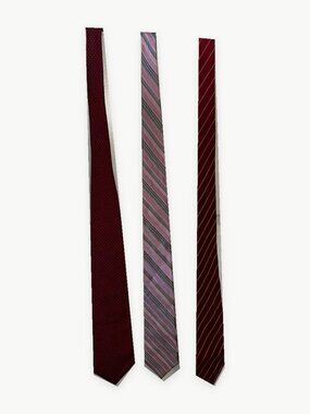 Men's Necktie Bundle 3 Ties Pink Red